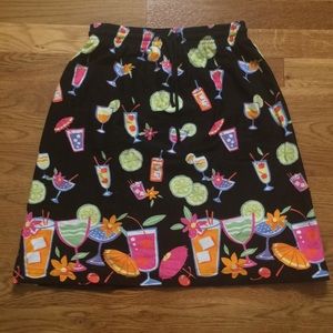 On White cocktail skirt